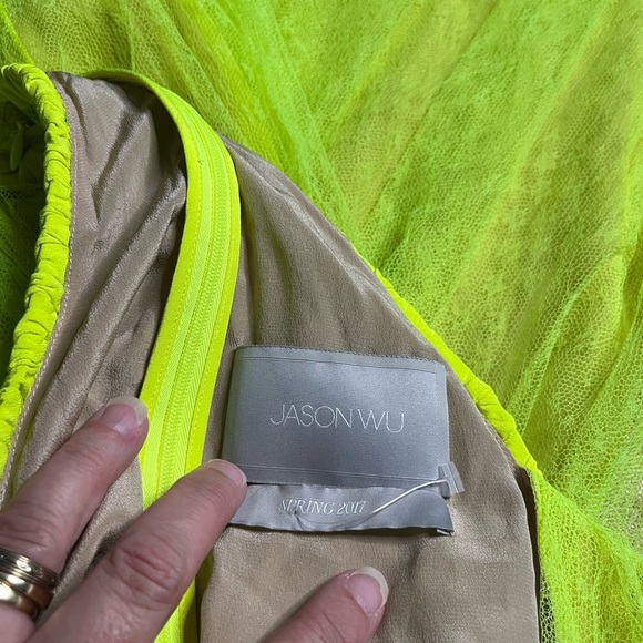 EUC Jason Wu Neon Yellow 2017 Runway Dress. Size 4 - Picture 6 of 11